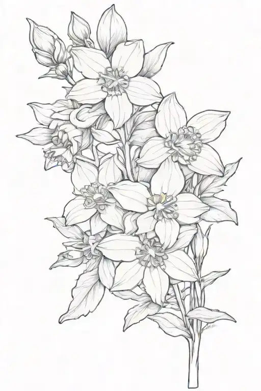 Daisy Daffodil Larkspur