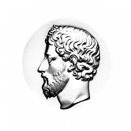 Marcus Aurelius Roman Coin Side Profile