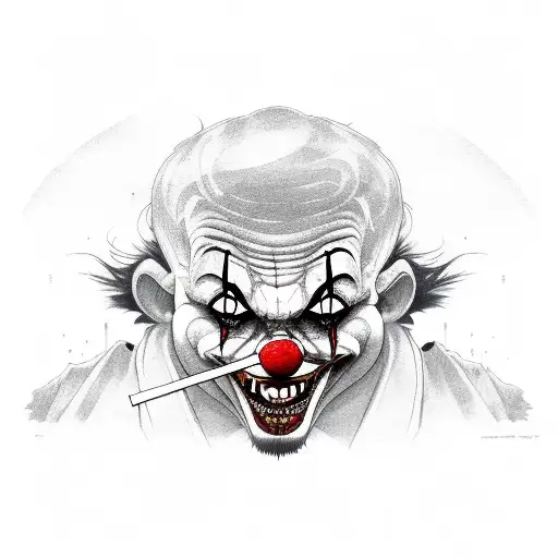 Scary Clown Eating Sushi