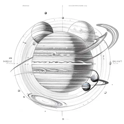 Solar System With Drums For The Planets And The Sun