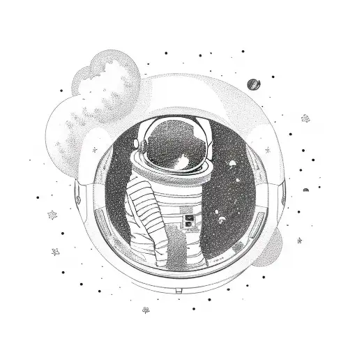 Astronaut Floating In Space