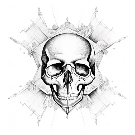 An Hourglass Made From A Skull