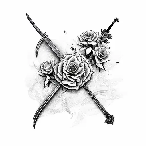 Sword With Roses