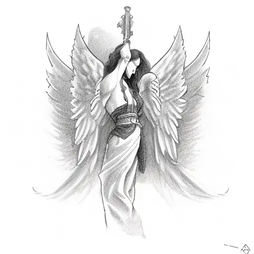 Angel Fighting Death