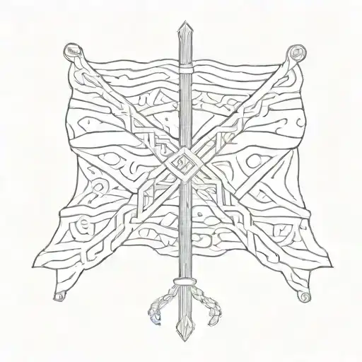 Ngarrindjeri Flag Intertwined Representing Different Aspects