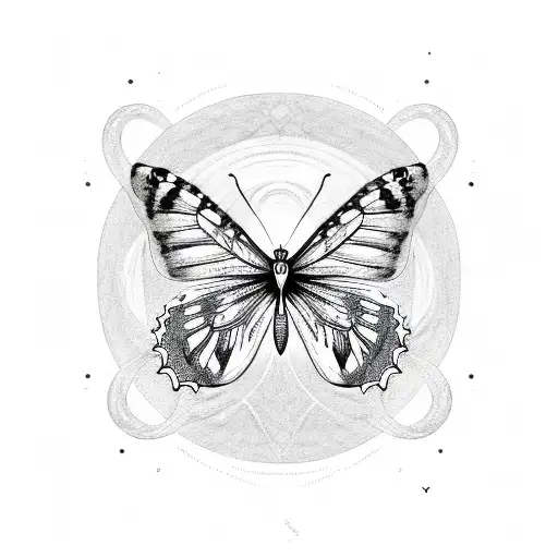 Butterfly Flying Around A Virgo