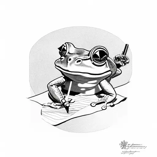Frog Smoking His Pipe