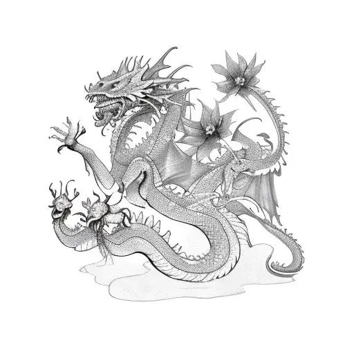 Flower And Dragon