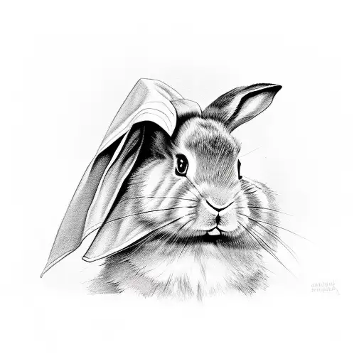 Little Girl Holding Bunny Rabit Dull