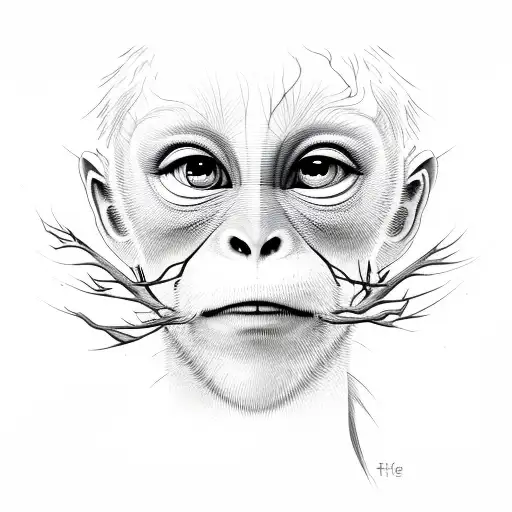 Tree Eye Monkey Heart Girl