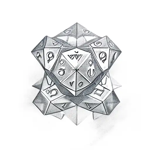 Sword Made Of Polyhedral Dice