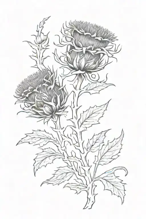 Scottish Thistle With This Too Shall Pass Written