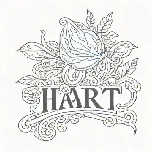Hart With Kids Name Written
