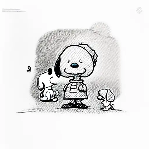 Snoopy Protecting Woodstock From The Rain