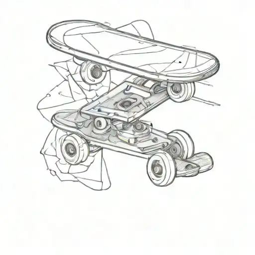 Skateboard Broken In Half