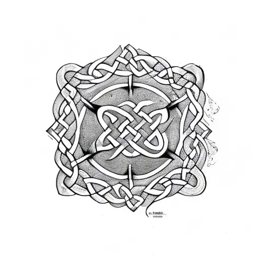 Letter C With Celtic Theme And Shamrocks