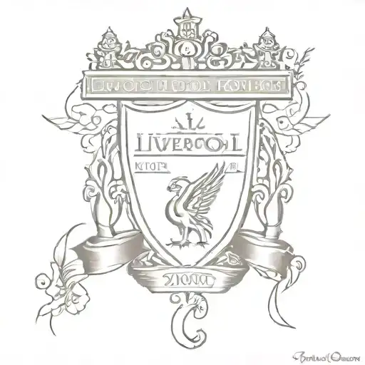 Logo Tattoo Design Incorporating Elements Liverpool Fc And 4 Mens Group