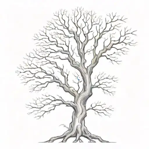 Large Tree With 4 Seperate Branches