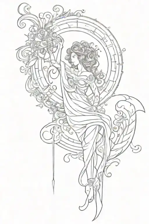 Virgo Symbol With The Number 16 Incorproated