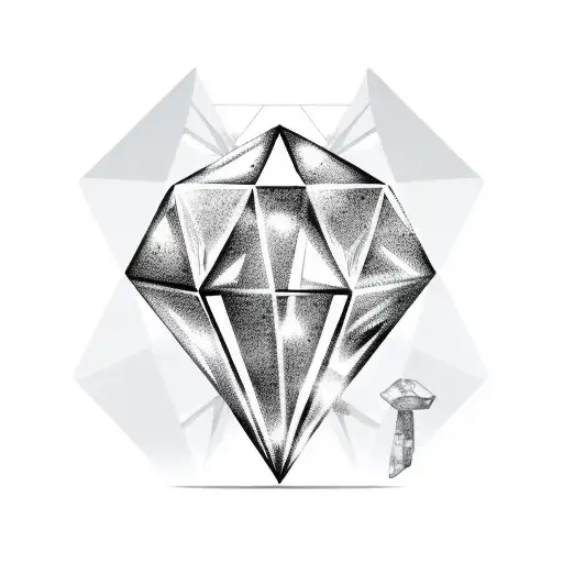 A Diamond With The Word 'Invincible' Written Inside It