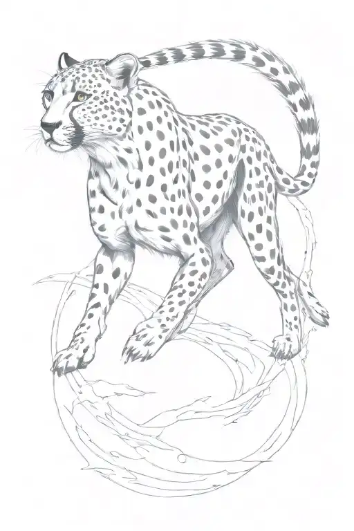 Cheetah Sprinting Minimalistic