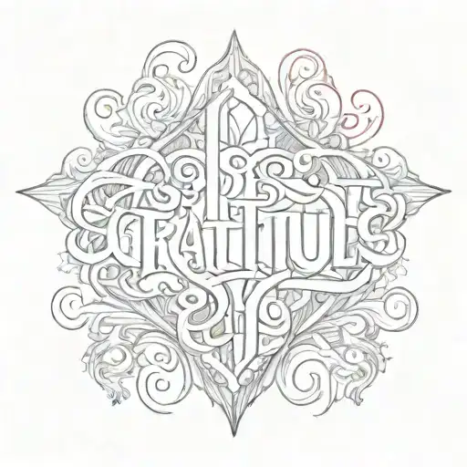 Gratitude Gothic Letters