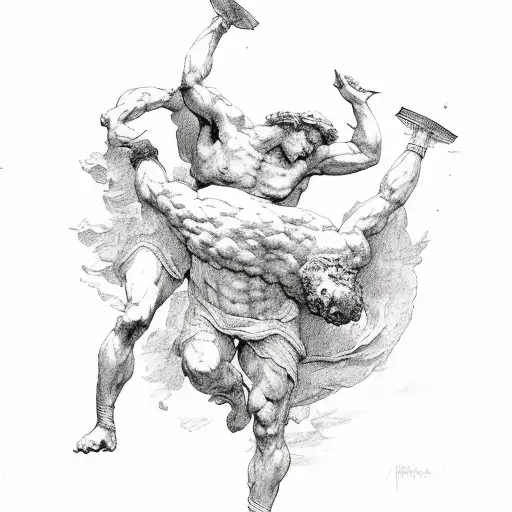 Icarus And Atlas And Vesuvius Man