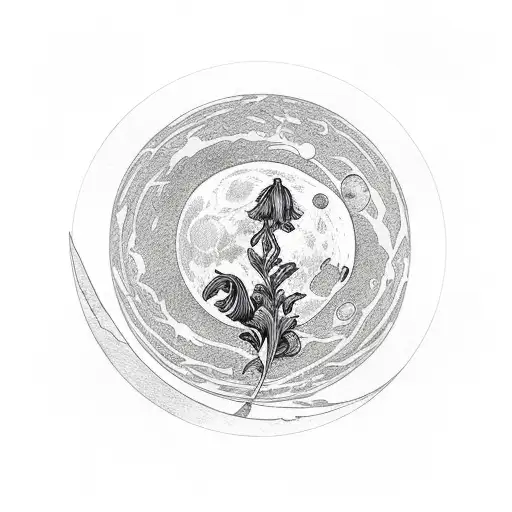 Cresent Moon With Iris