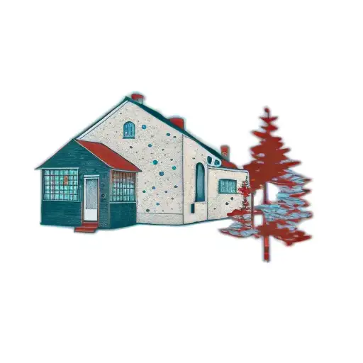 A House With A Tree In Front Of It