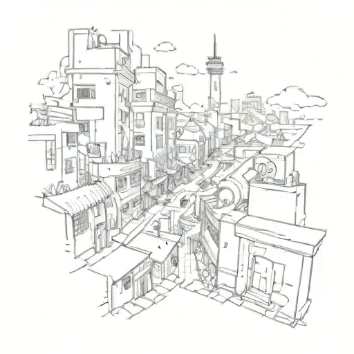 A Chaotic Cityscape With Hidden Love Messages Scattered Throughout