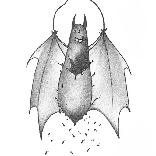 Bats And Leaves Flying Around A Ghost Who Is Holding A Pumpkin