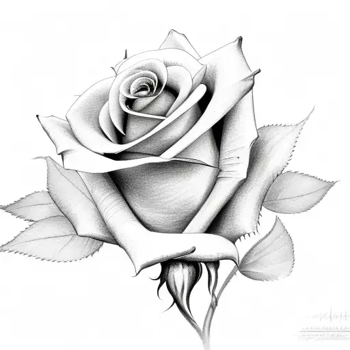 Roses With Dragon But No Color And Leafs