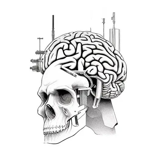 Gun Belt And Holsters With A Brain In One A D A Book In The Other