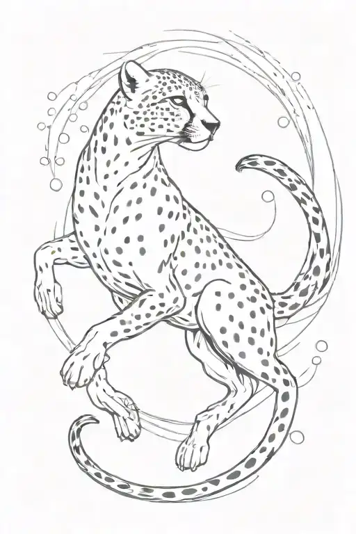 Cheetah Sprinting Minimalistic