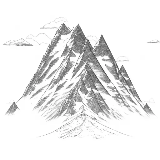 A Mountain Range With A Winding Hiking Trail Leading To The Top