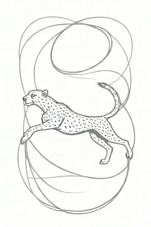 Cheetah Sprinting Minimalistic