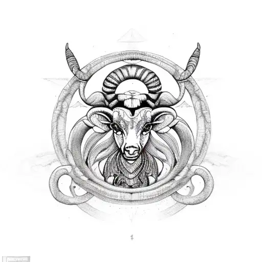 Aries Sun And Scorpio Rising Intertwined With African Mythological Symbols