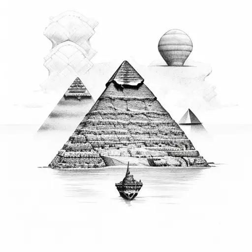 Pyramids And Ocean
