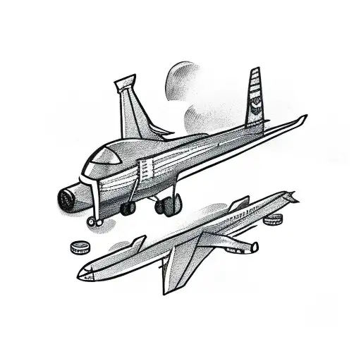 Airplane Carrying A Bag Of Money