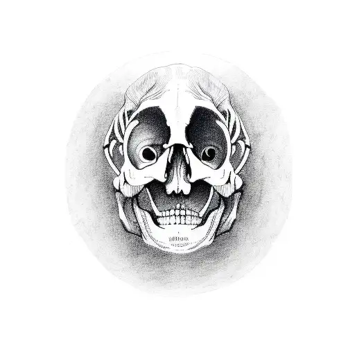 Half Skeleton Arm Half Human Arm Holding Brain And Heart