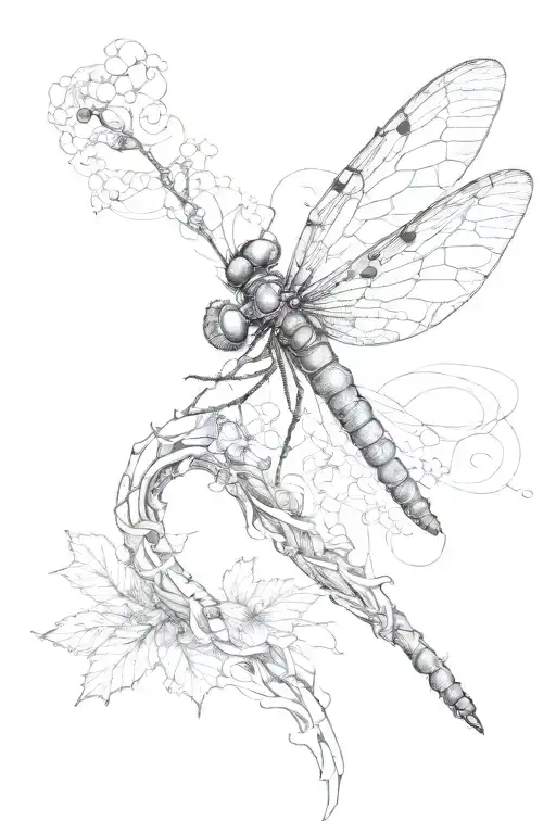 Dainty Dragon Fly With Semi Colon