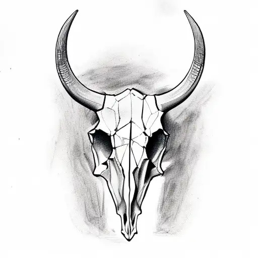 Bull Skull Outline