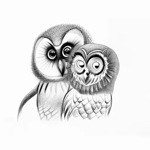 Monkey And Owl On A Branch