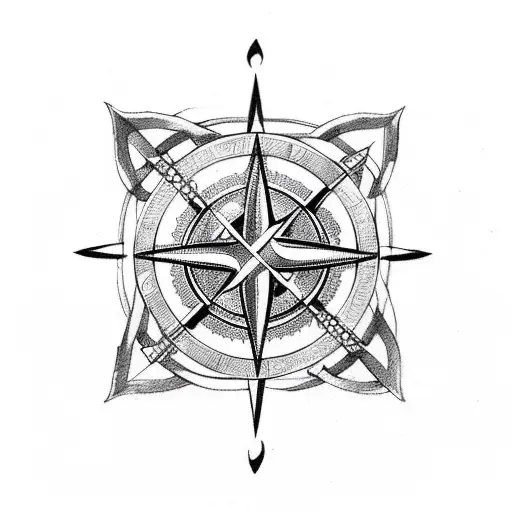Celtic Compass And Hourglass