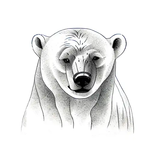 Mindful Polar Bear Sitting On A Lotus Flower