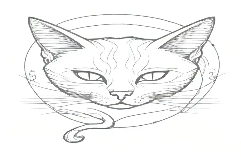 Mystical Sleeping Cat