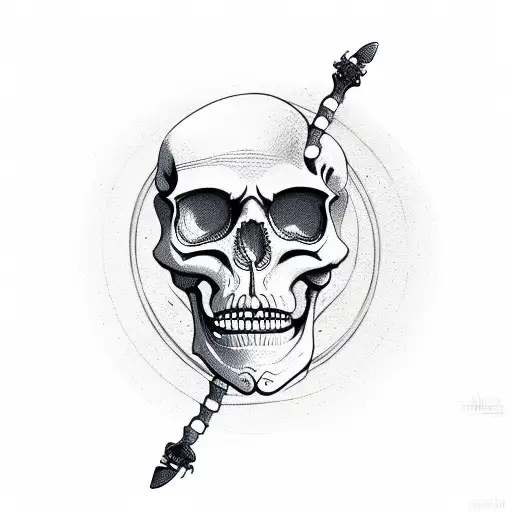 Skeleton On Unicycle