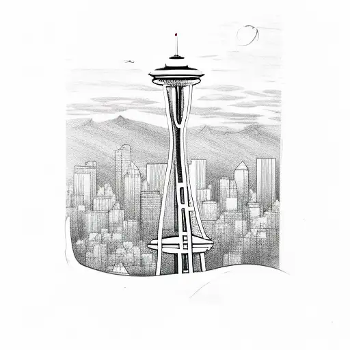 Space Needle With Roots