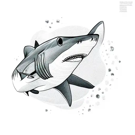 Peaceful Shark With Irregular Lines Around It