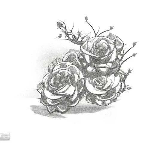 A Gaming Controller Entwined With Thorny Roses